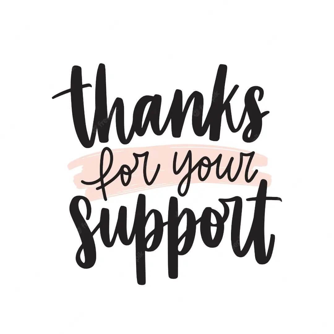 Thanks for your Support