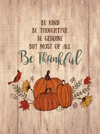 Be thankful